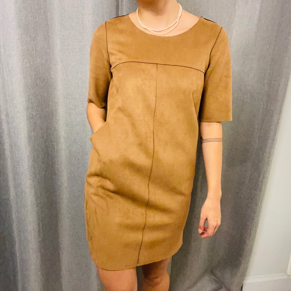 Suede Shift Dress